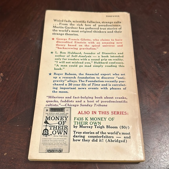 Fads and Fallacies Book Vtg. Paperback - Picture 3 of 3